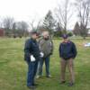 Liions Bob, Dennis and Vernon wait for the start of the Egg Hunt